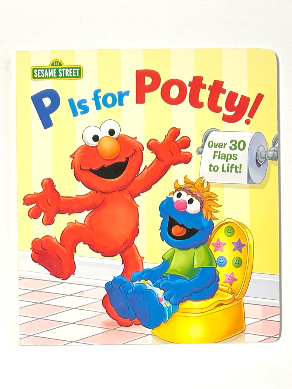 4/$20 Sesame Street P is for Potty Board Book. Over 30 Flaps to Lift. Elmo Albie